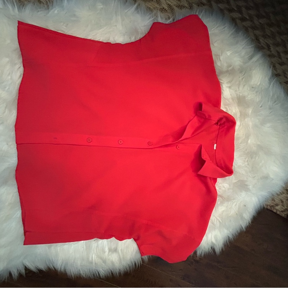 Lululemon Athletica Vibrant Red Blouse